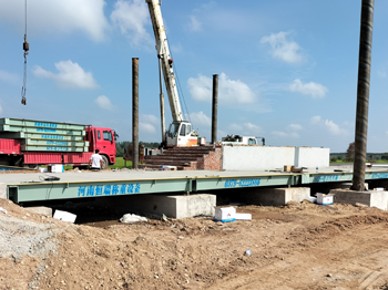 信陽商城河鳳橋河沙場150噸雙向地磅