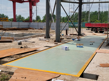 馬鞍山天順港水泥物流貿(mào)易項目100噸地磅